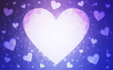 Hafif pembe, mavi vektör arka plan yürekleri.