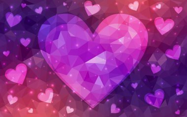 Koyu pembe, kalpleri olan sarı vektör arkaplanı.