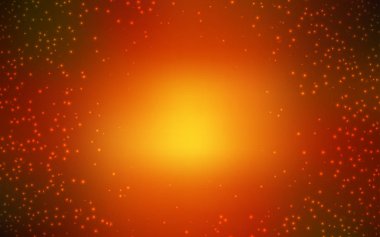 Kozmik Yıldızlar ile koyu turuncu vektör düzeni.