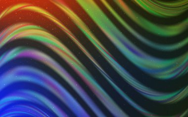 Açık mavi, galaksi yıldızları ile sarı vektör arka plan.