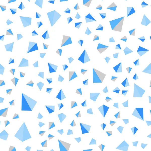Light BLUE вектор безшовний, ізометричний шаблон з кристалами, трикутниками . — стоковий вектор