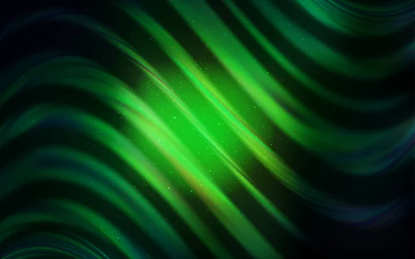 Fondo de vector verde oscuro con estrellas de galaxia . — Vector de stock