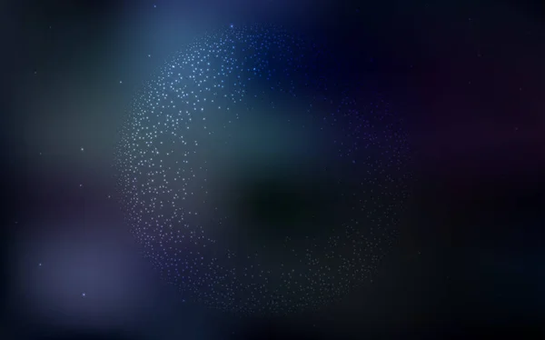 Textura vectorial azul oscuro con estrellas de la vía láctea . — Vector de stock