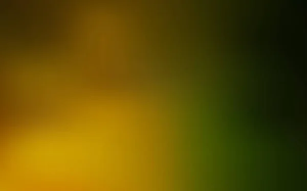 濃い緑、黄色のベクトル抽象的なぼやけたレイアウト. — ストックベクタ