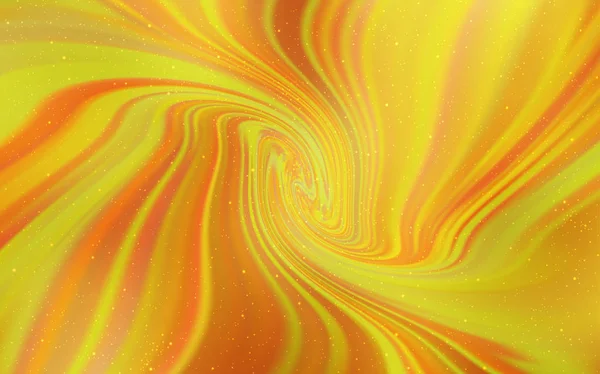 Fond vectoriel jaune foncé avec étoiles de galaxie . — Image vectorielle