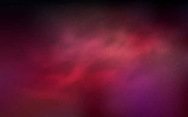 Fondo de vector rojo oscuro con estrellas de galaxia . — Vector de stock