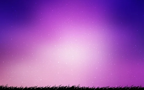 Светло-фиолетовый, розовый векторный узор с ночными звездами неба . — стоковый вектор