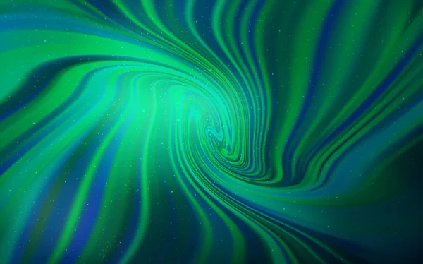 Licht groene vector achtergrond met astronomische sterren. — Stockvector