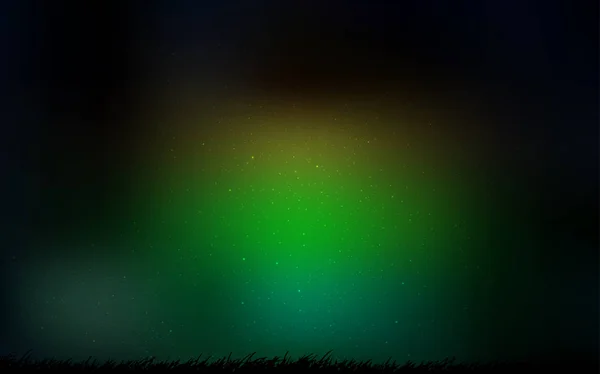 Verde oscuro, textura vectorial roja con estrellas de la Vía Láctea . — Vector de stock
