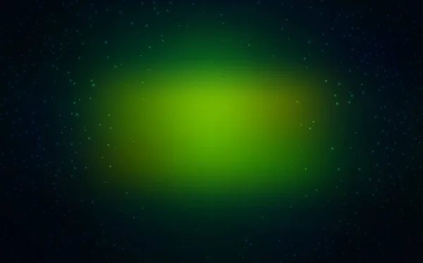 Mörkt gröna, gula vektor mönster med natthimlen stjärnor. — Stock vektor