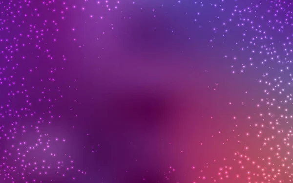 Modello vettoriale rosa chiaro con stelle del cielo notturno . — Vettoriale Stock