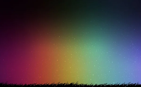 Patrón vectorial multicolor oscuro con estrellas del cielo nocturno . — Vector de stock