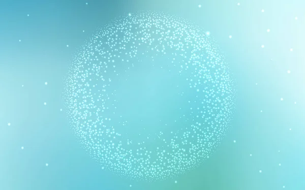 Azul claro, textura vectorial verde con estrellas de la Vía Láctea . — Vector de stock