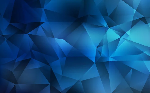 暗蓝色矢量三角形马赛克背景. — 图库矢量图片