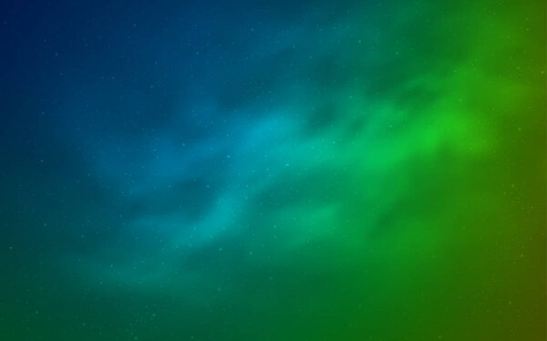 Светло-синий, зеленый векторный фон с астрономическими звездами
.