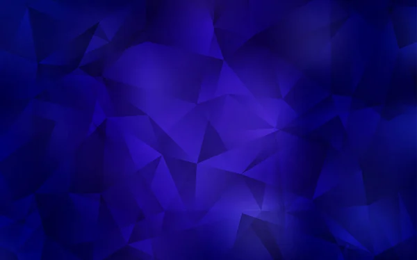 Dunkelblauer Vektor-Polygon abstrakter Hintergrund. — Stockvektor