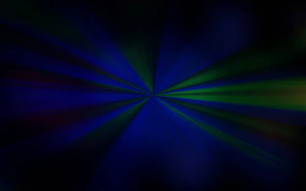 Mörkblå, grön vektor suddig ljus mall. — Stock vektor