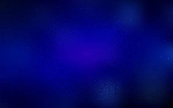 Layout vettoriale blu scuro con stelle cosmiche . — Vettoriale Stock