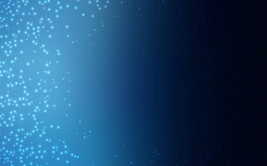 Koyu mavi vektör arka plan gökada yıldız ile.