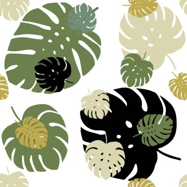 Light Green, Yellow vector seamless abstract design with leaves.