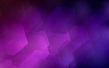 Dark Pink vector pattern with colorful hexagons.