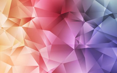 Açık Pembe, Sarı vektör soyut poligonal arka plan.