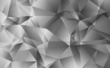 Açık Gri vektör soyut poligonal arka plan.