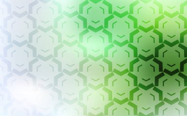 Kavisli çizgilerle Açık Yeşil vektör arka planı.