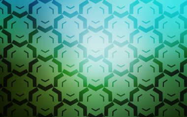 Açık Mavi, eğri çizgileri olan yeşil vektör şablonu.