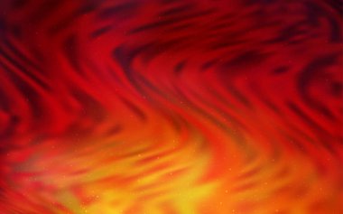 Koyu kırmızı, uzay yıldızları ile sarı vektör şablonu.