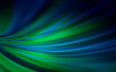 Koyu mavi, yeşil vektör bulanık parlayan soyut arkaplan.