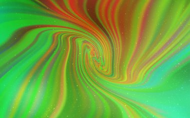 Açık yeşil, astronomik yıldızlar ile sarı vektör arka plan.