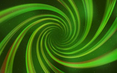 Gece gökyüzü desenle ışık yeşil vektör yıldız.