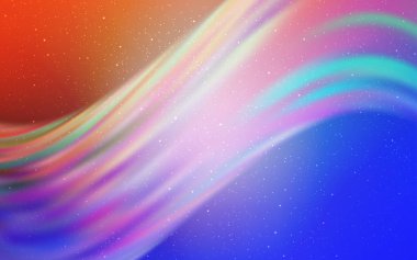 Açık Mavi, Uzay yıldızları ile sarı vektör şablonu.