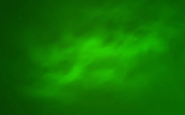 Modèle vectoriel vert clair avec étoiles du ciel nocturne . — Image vectorielle