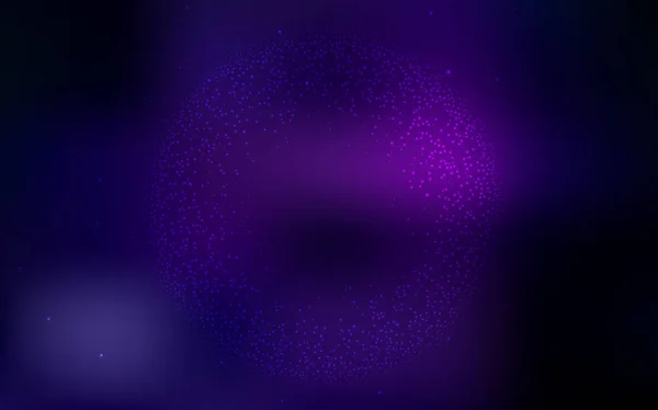 Mörk lila vektor bakgrund med galax stjärnor. — Stock vektor