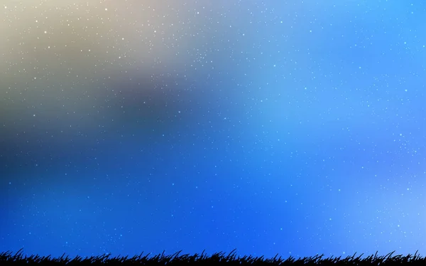 Modello vettoriale azzurro chiaro con stelle del cielo notturno . — Vettoriale Stock