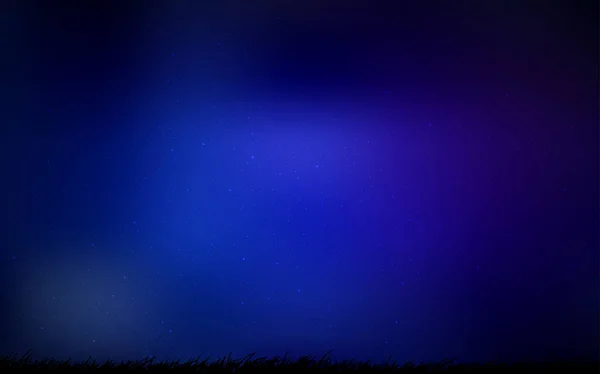 Donker blauwe vector achtergrond met melkweg sterren. — Stockvector