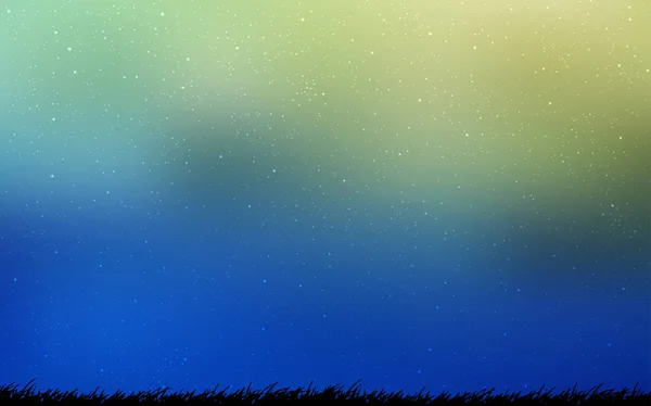 Azzurro, texture vettoriale verde con stelle della Via Lattea . — Vettoriale Stock