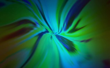 Koyu Mavi, bükülmüş çizgilerle yeşil vektör dokusu.