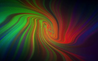 Koyu yeşil, gece gökyüzü yıldızları ile kırmızı vektör deseni.