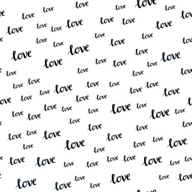 Aşk kelimeleri ile Lacivert vektör sorunsuz arka plan.