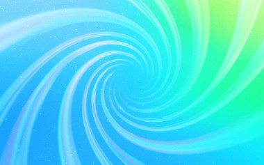 Açık mavi, yeşil vektör şablonu ile uzay yıldızları.