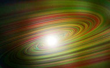 Koyu Yeşil, Astronomik yıldızlarla sarı vektör arka plan.