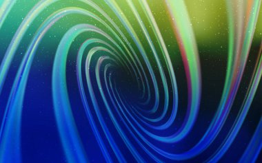 Açık mavi, astronomik yıldızlar ile yeşil vektör arka plan.