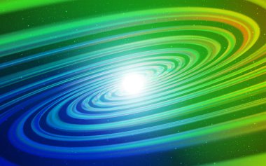 Açık mavi, yeşil vektör şablonu ile uzay yıldızları.