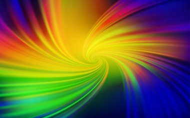 Bükülmüş çizgilerle açık Çok renkli vektör şablonu.