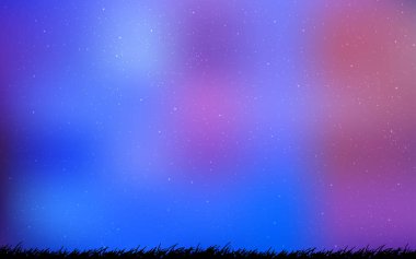 Açık mavi, uzay yıldızları ile kırmızı vektör şablonu.