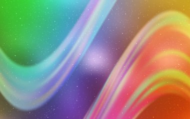 Gece gökyüzü yıldızları ile Açık Çok Renkli vektör deseni.