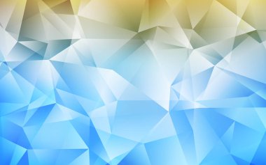 Açık mavi, sarı vektör çokgen arka plan.